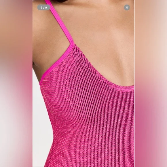 3/$30 NWT Good American Always Fits Sculpt One Piece Swimsuit Pink Size 00/0 - Picture 4 of 12